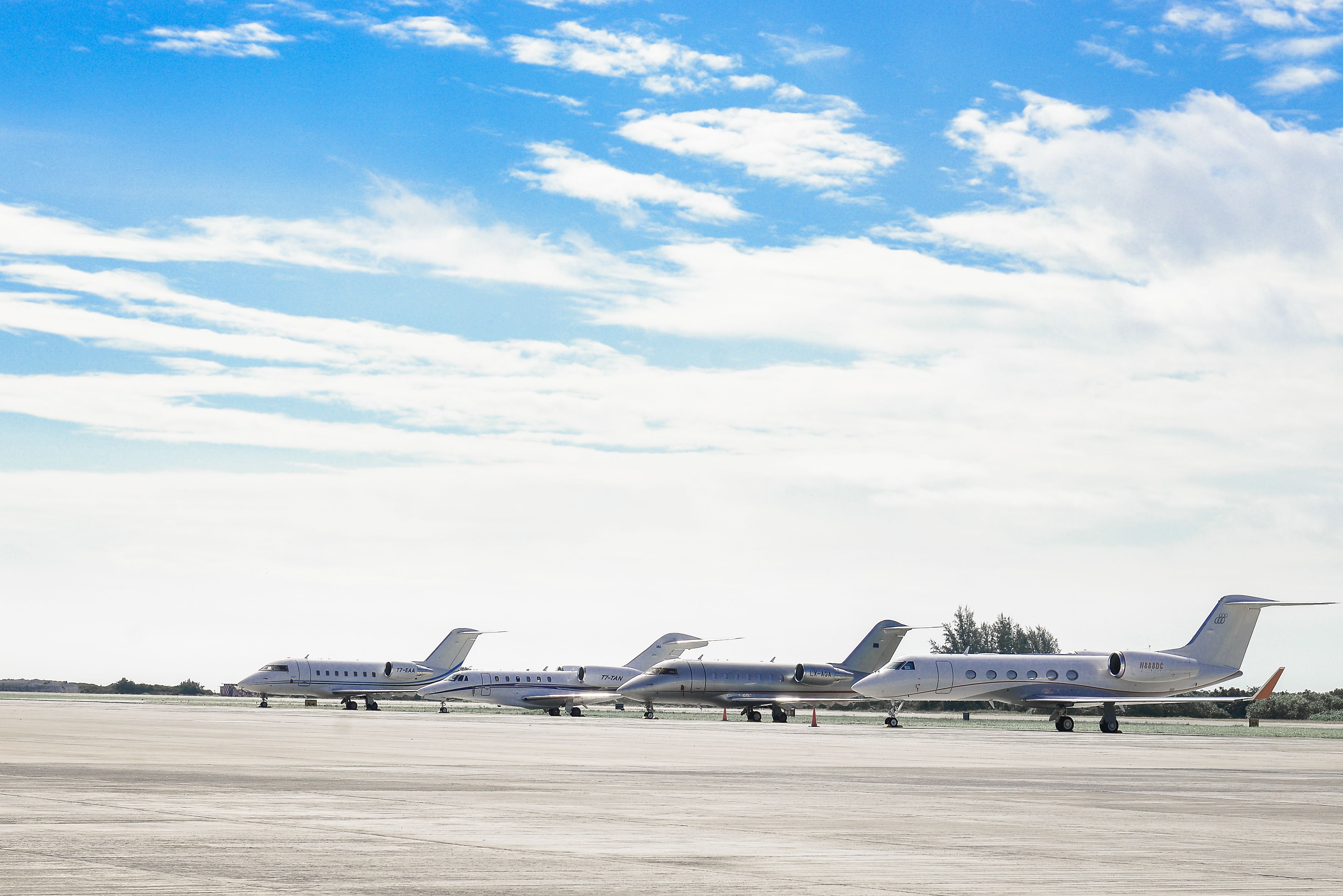 Private jet ready for professional cleaning service